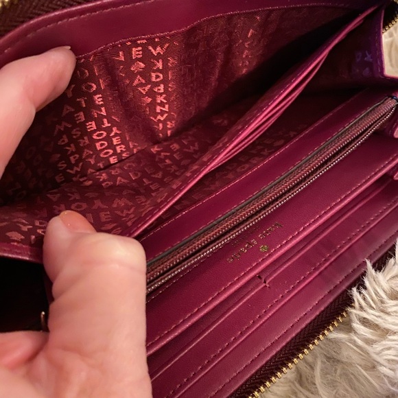 EUC! Kate Spade Deep Cranberry Red Wallet - Picture 8 of 13
